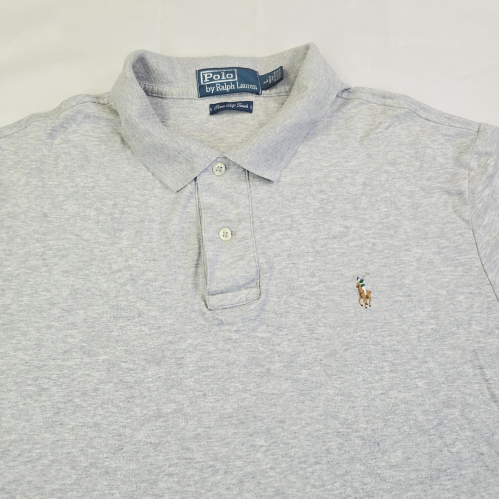 Polo Ralph Lauren Men's Pima Soft Touch Polo Shirt Size L Gray F48